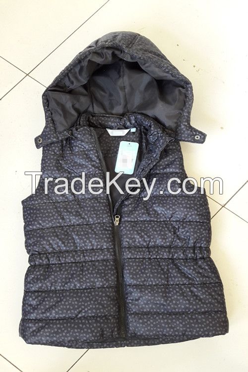 childrens padded vest with detachable hood