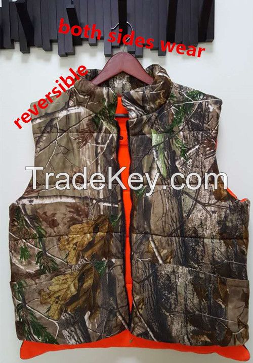 mens camouflage reversible hunting vest