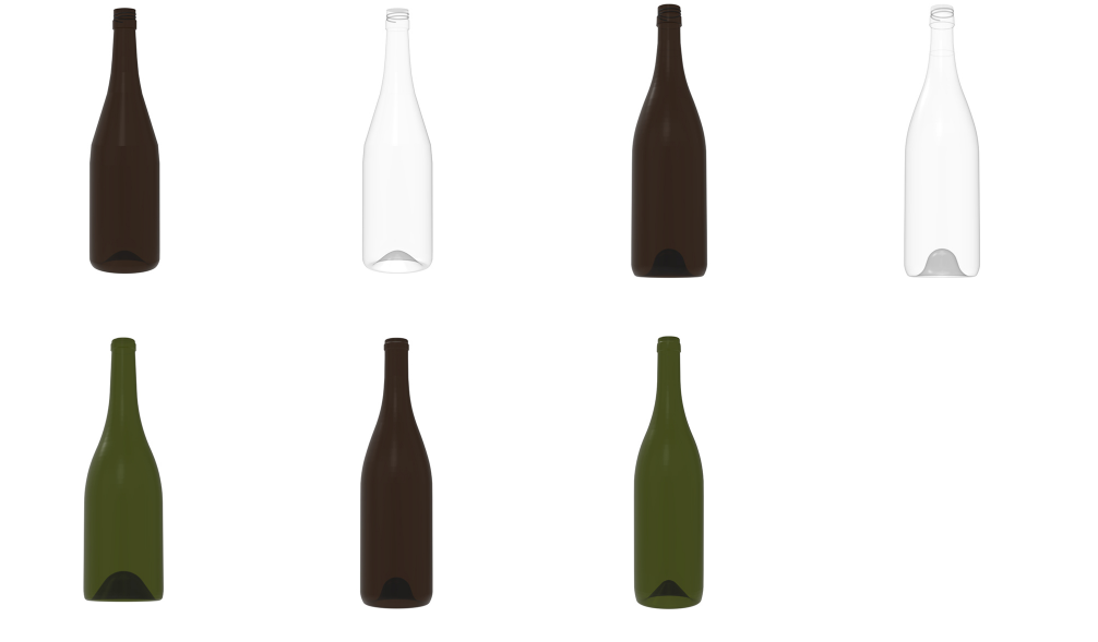 glass wine bottles Burgandy