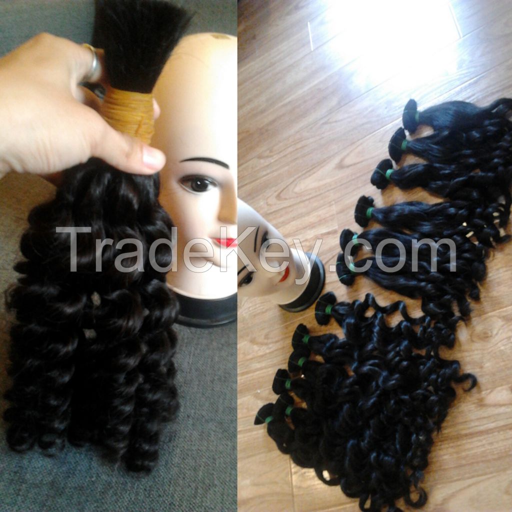 Top grade Vietnamese Double drawn curly - wavy hair