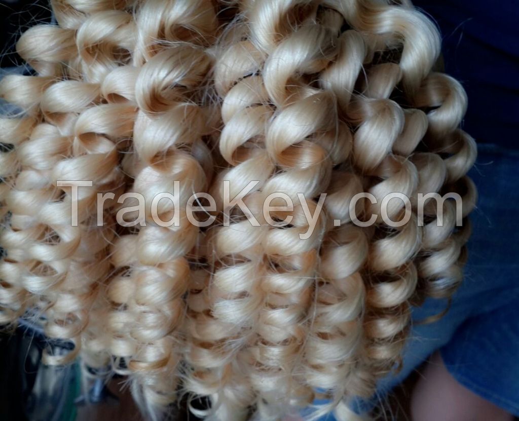 VIETNAMESE COLORED DOUBLE CURLY HAIR