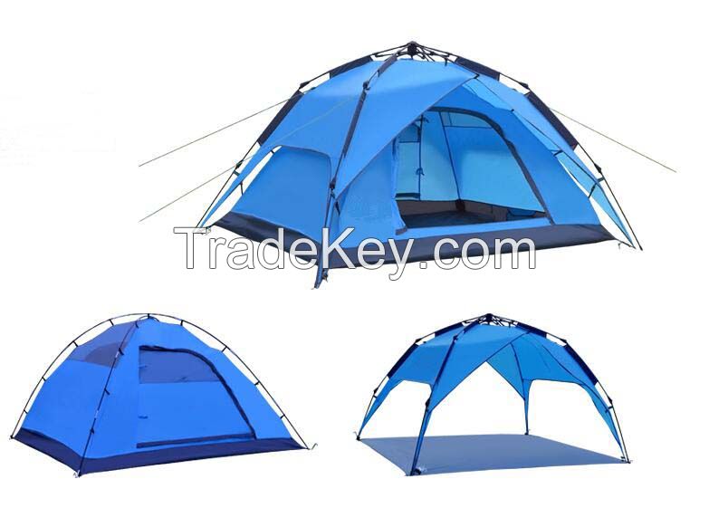 Automatic outdoor tent camping tent for family double layer 3-4person portable