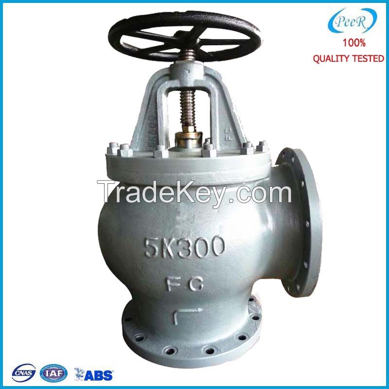 JIS F7306 5K300 Gland Packings 90 Degree Angle Water Valve