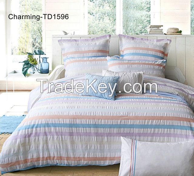 Seersucker duvet cover, duvet cover set, bedlinen, bedding set