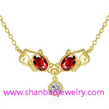 Sell Gold Plating Zircon Costume Fashion Jewelry Women Necklaces