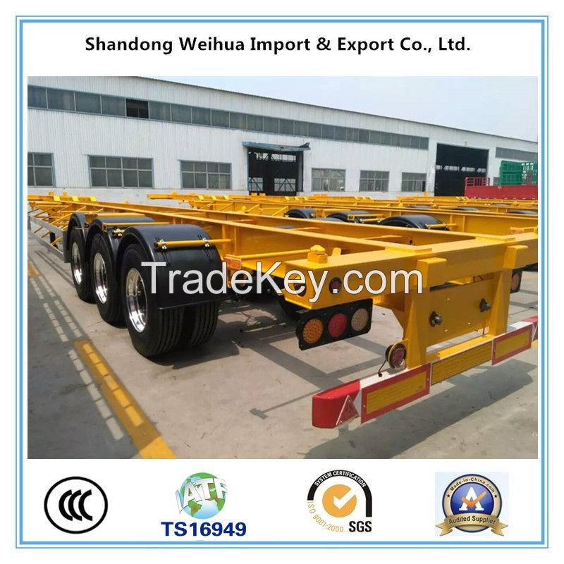3 Axle 20FT / 40FT / 48FT Skeleton Container Trailer