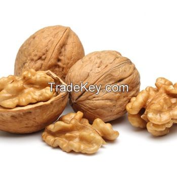 Walnuts in shell, shelled walnut kernel