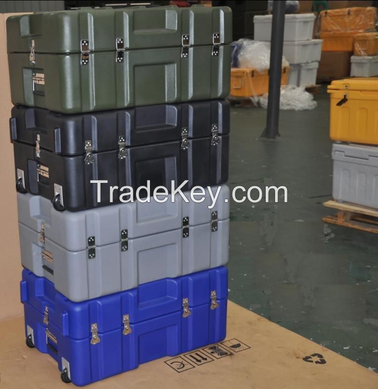 Reliable high quality plastic military transport cases /rod case supplier