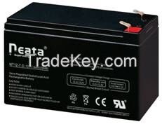 Valve regulated lead battery 12v 7ah lead acid maintenance free rechargeable battery