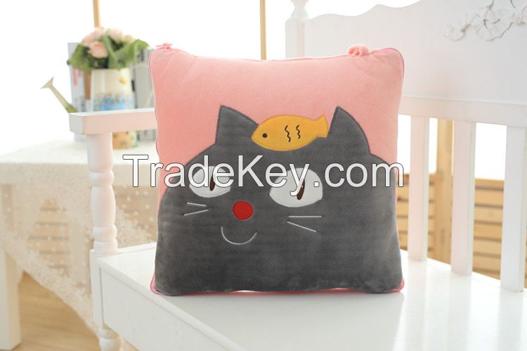 Plush Pillow with blanket 2 in 1