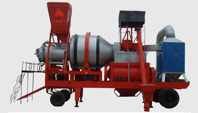 10t/h mobile forced asphalt mixer machine