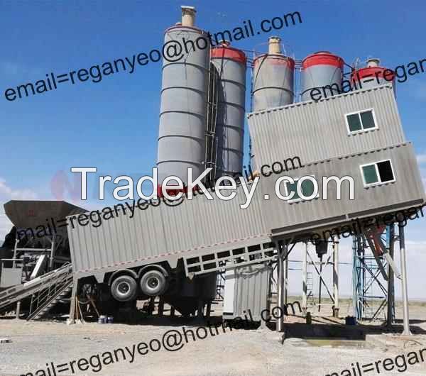 Green Mobile Concrete Mixing Plant