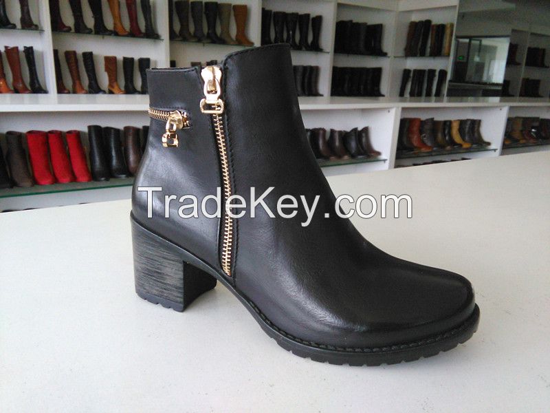 Women Fashion Casual Ankle Boot With Side-Zip
