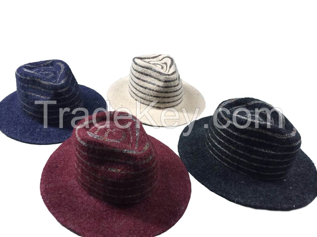 knitted fedora hat