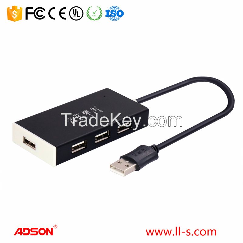 1.2m Aluminum high speed 4 ports usb 2.0 hub for desktop