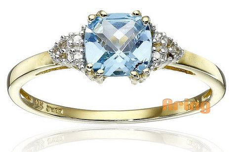 Solid 18k 9k 14k Gold Diamond Ring Color Gemstone Ring Birthstone Wholesale Jewelry