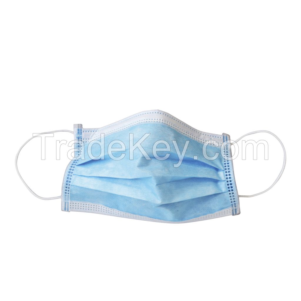 Disposable  Non woven 3 ply surgical face mask with Bacteria Filter Ear-loop