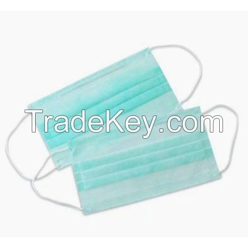 FDA certificate Disposable Face masks. 3 ply, 99% bfe, ear loop. In the color blue and teal.