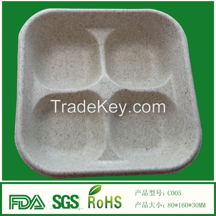 Biodegradable recyclable custom waterproof protective food tray