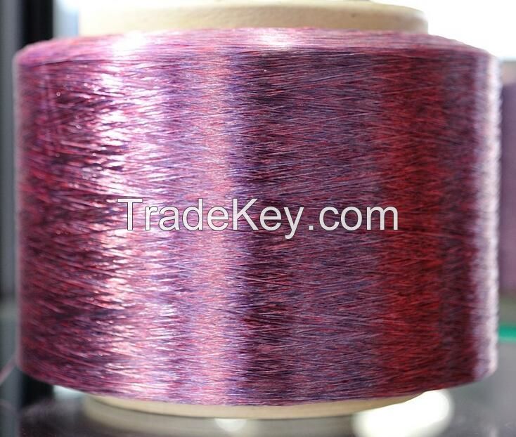 polyester FDY yarn dope dyed filament yarn fancy yarn two color