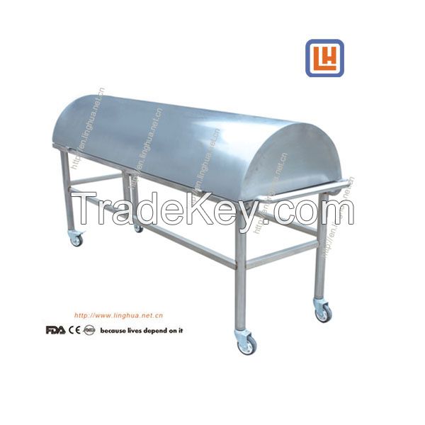 Funeral equipment Corpse Cart for Dead Body Transfer with Cover in Mortuary Morgue