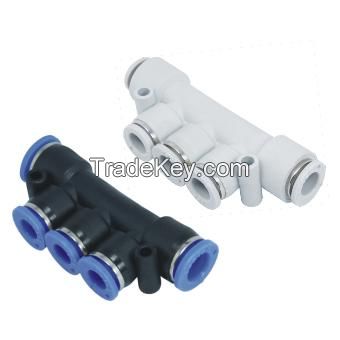 pneumatic T type coupling fitting connector