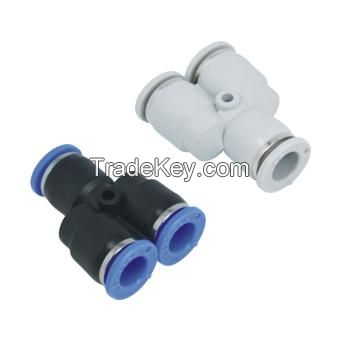 pneumatic Y type coupling fitting connector
