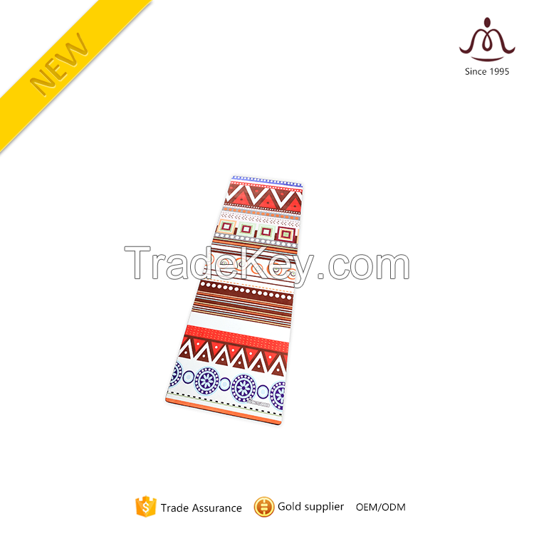 Custom designed eco-friendly sublimation print natural rubber yoga mat with high quality.