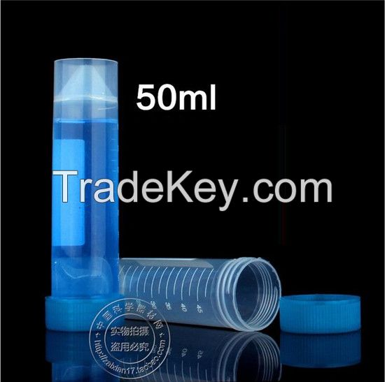 hot sale laboratory plastic centrifuge tubes 50ml with self standing bottom