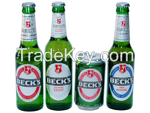 Becks Beer Drinks, Canned and Bottle Beer Drinks 250ml, 330ml , 500