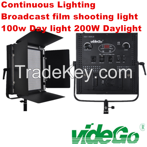 videGo LED Video Panel Light/Daylight/bi-color/Tungsten/50w bi color/100w 1x1 soft video light/broadcast light/film shooting light kits