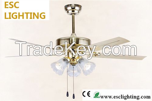 48'' modern gilding meting ceiling fan light