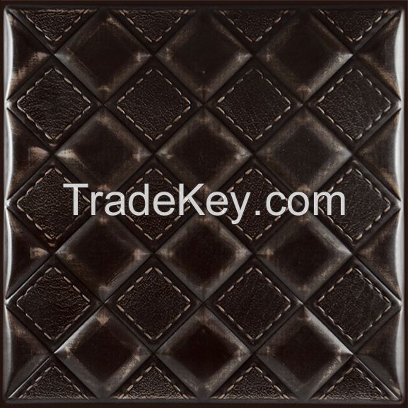 3D PU Leather Wall Panel 1010-6 for Modern Interior Decoration