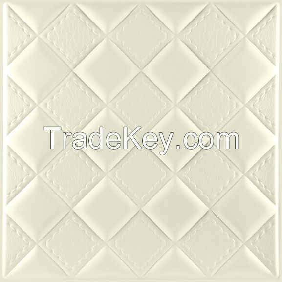 3D PU Leather Wall Panel 1010-15 for Modern Interior Decoration