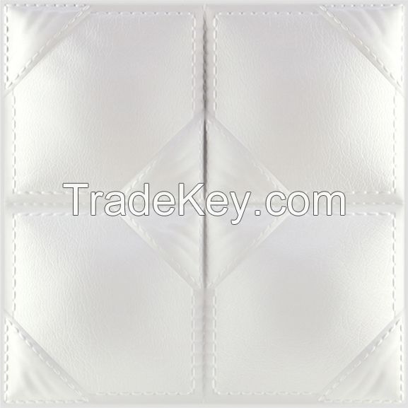 3D PU Leather Wall Panel 1021-1 for Modern Interior Decoration