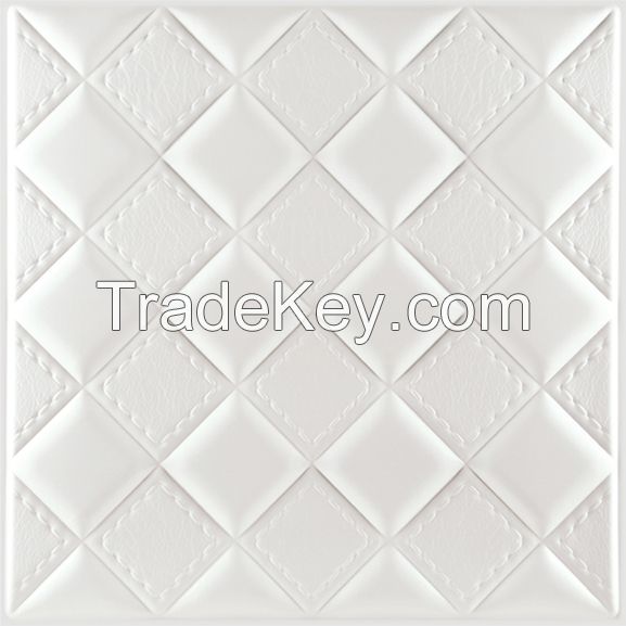 3D PU Leather Wall Panel 1010-1 for Modern Interior Decoration