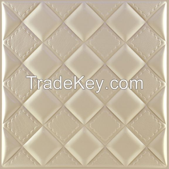 3D PU Leather Wall Panel 1010-2 for Modern Interior Decoration