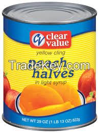 Canned Peaches Sliced in light syrup with private brand