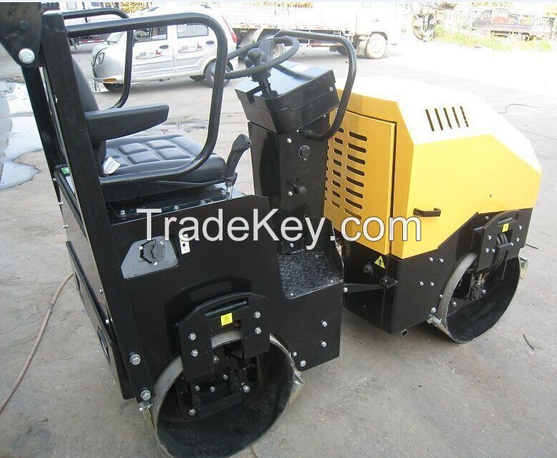 2 ton double drum compactor ride on road roller