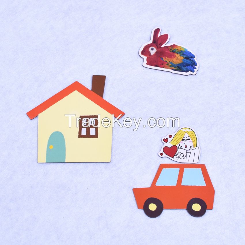 customized printed paper fridge magnet with cute design