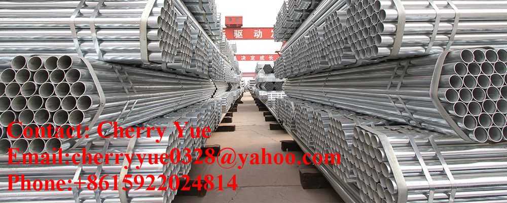 Sell galvanized steel pipe, galvanized steel tube  cherryyue0328 at yahoo (dot)com