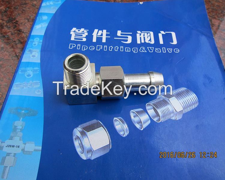 stainless steel ferrule type male thread fittings elbow