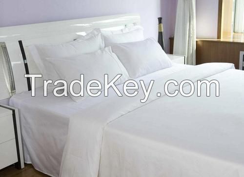 White bed sheets for hotels