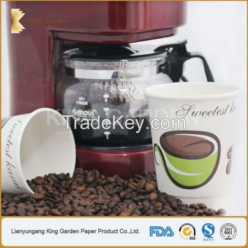 heat insulated custom logo printed double wall paper cup