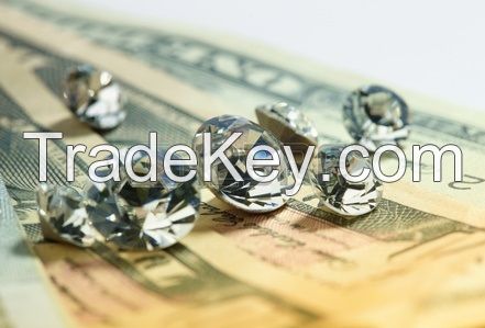 Fine cut polished white Diamonds.  --- GIA certified ---