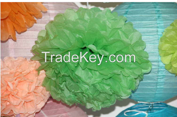 Hanging Wedding Party Decoration Paper Flower Tissue Paper Pompoms