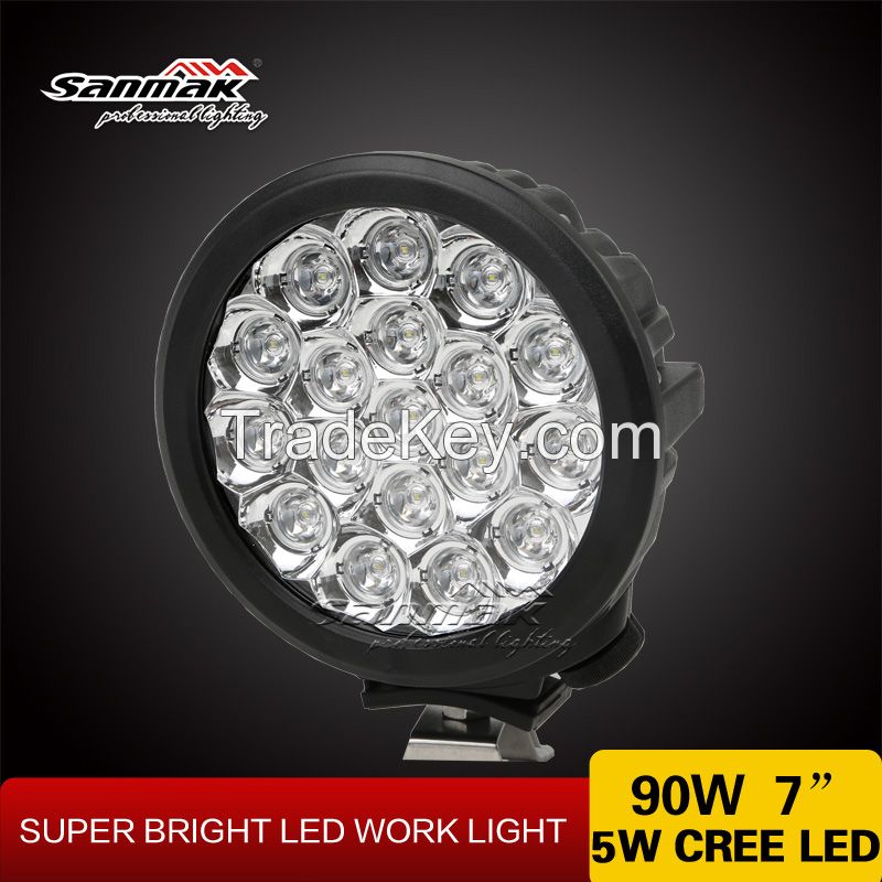 Cree LED Working Light 24v 90w LED Offroad Driving Light 7inch