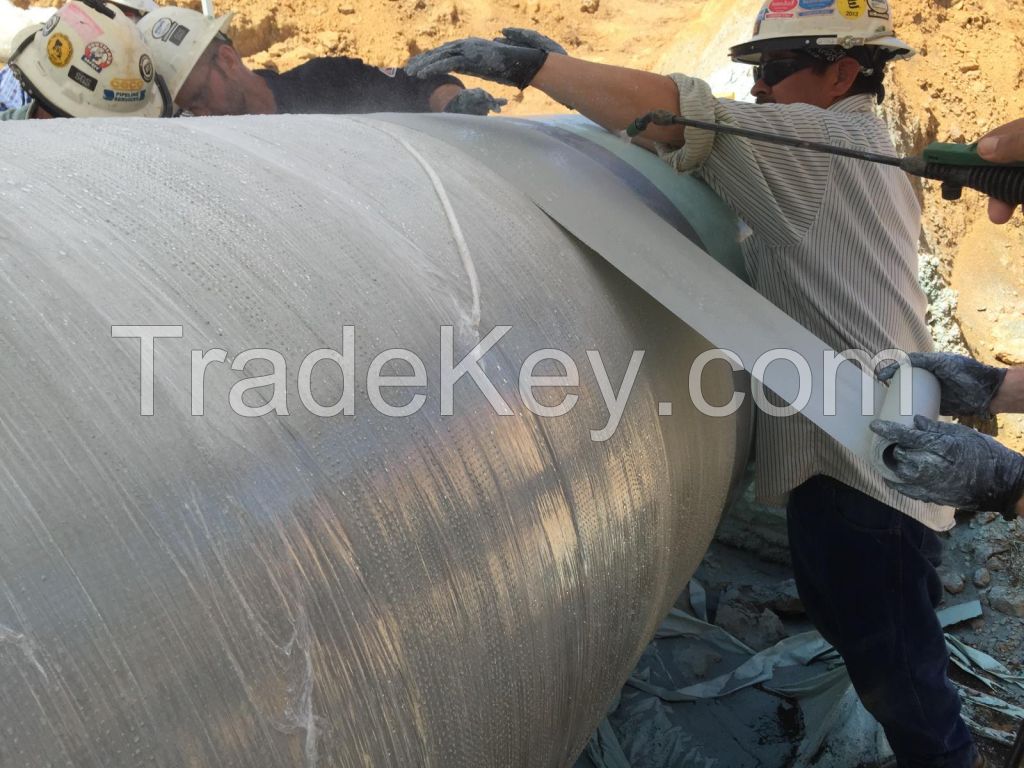 Casting tape in fiberglass or polyester for all kinds of pipe leakage fixing