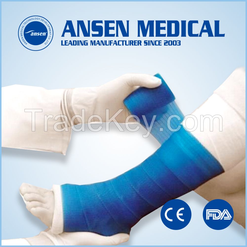 Water activated polyester cast bandage fiberglass cast tape for orthopedic surgery