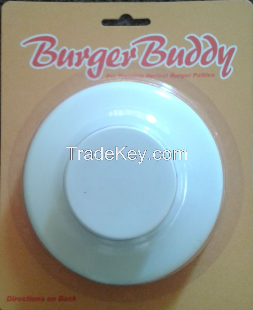 NorPro Round White Plastic Hamburger Burger Patty Disc Press